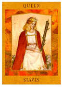 Queen of Staves Tarot card in Goddess Tarot deck