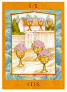 Six of Cups Tarot card in Goddess deck