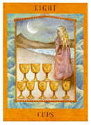 Eight of Cups Tarot card in Goddess deck