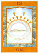 Ten of Cups Tarot card in Goddess Tarot deck