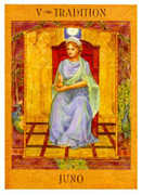 The Hierophant Tarot card in Goddess deck