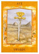 Ace of Swords Tarot card in Goddess Tarot deck