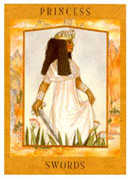 Princess of Swords Tarot card in Goddess deck