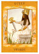 Queen of Swords Tarot card in Goddess Tarot deck