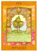 Ten of Pentacles Tarot card in Goddess deck