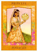 Princess of Pentacles Tarot card in Goddess deck