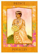 Prince of Pentacles Tarot card in Goddess Tarot deck