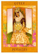 Queen of Pentacles Tarot card in Goddess Tarot deck