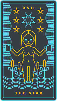 The Star Tarot card in Golden Thread Tarot Tarot deck