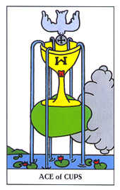 Ace of Cups Tarot card in Gummy Bear Tarot deck