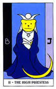 The High Priestess Tarot card in Gummy Bear deck