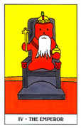 The Emperor Tarot card in Gummy Bear deck