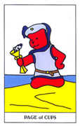Page of Cups Tarot card in Gummy Bear Tarot deck