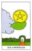 Ace of Coins Tarot card in Gummy Bear deck