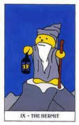 The Hermit Tarot card in Gummy Bear deck