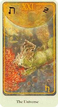 The Universe Tarot card in Haindl Tarot deck