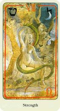 Strength Tarot card in Haindl Tarot deck