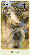 The Devil Tarot card in Haindl deck