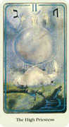 The High Priestess Tarot card in Haindl Tarot deck