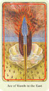 Ace of Wands Tarot card in Haindl deck