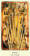 Nine of Wands Tarot card in Haindl Tarot deck