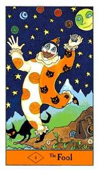 The Fool Tarot card in Halloween Tarot deck