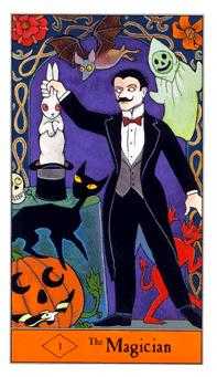 The Magician Tarot card in Halloween Tarot deck