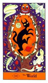 The World Tarot card in Halloween Tarot deck