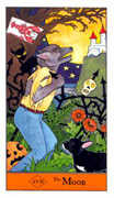 The Moon Tarot card in Halloween deck
