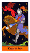 Knight of Imps Tarot card in Halloween deck