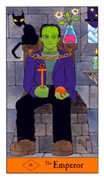 The Emperor Tarot card in Halloween Tarot deck