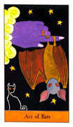 Ace of Bats Tarot card in Halloween deck