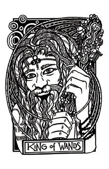 King of Wands Tarot card in Heart & Hands Tarot deck
