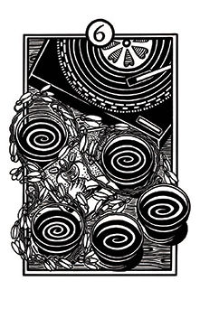 Six of Cups Tarot card in Heart & Hands Tarot deck