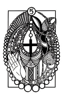 The Hierophant Tarot card in Heart & Hands Tarot deck