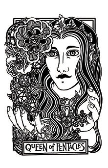 Queen of Pentacles Tarot card in Heart & Hands Tarot deck