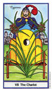 The Chariot Tarot card in Herbal Tarot deck