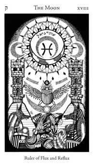 The Moon Tarot card in Hermetic Tarot deck