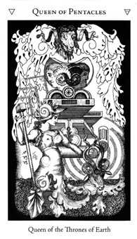 Queen of Pentacles Tarot card in Hermetic Tarot deck
