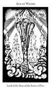 Ace of Wands Tarot card in Hermetic deck