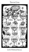 Ten of Cups Tarot card in Hermetic Tarot deck