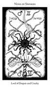Nine of Swords Tarot card in Hermetic deck