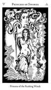 Princess of Swords Tarot card in Hermetic Tarot deck