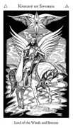 Knight of Swords Tarot card in Hermetic deck