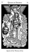 Queen of Swords Tarot card in Hermetic deck