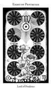 Eight of Pentacles Tarot card in Hermetic Tarot deck