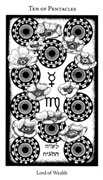 Ten of Pentacles Tarot card in Hermetic deck