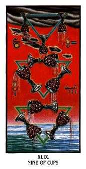 Nine of Cups Tarot card in Ibis Tarot deck