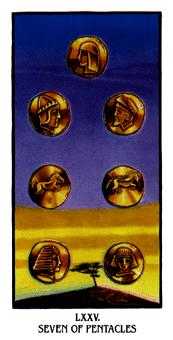 Seven of Pentacles Tarot card in Ibis Tarot deck
