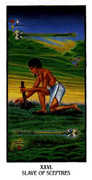 Slave of Sceptres Tarot card in Ibis deck